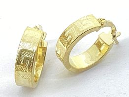 argolas ouro 18k con circonita 