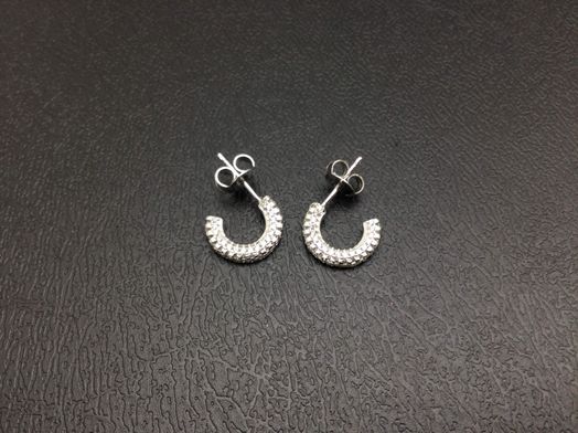 argollas plata 925mm con circonita 