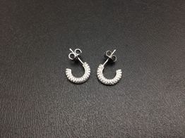 argollas plata 925mm con circonita 