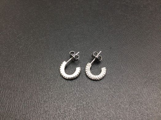 argollas plata 925mm con circonita 