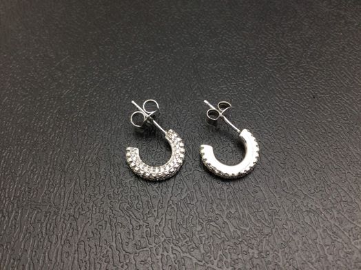 argollas plata 925mm con circonita 