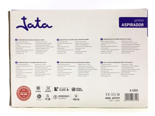 aspirador sin bolsa jata ap999
