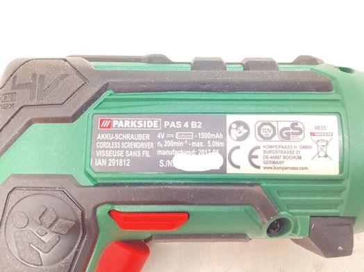 chave de fendas a bateria parkside pas 4 b2