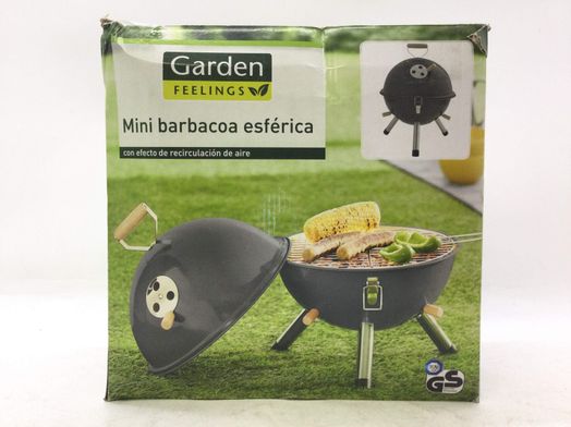grelhador carv&atilde;o lenha garden feelings mini barbacoa esf&eacute;rica