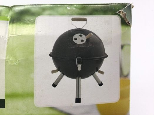 grelhador carv&atilde;o lenha garden feelings mini barbacoa esf&eacute;rica