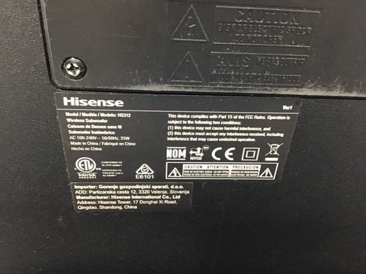 barra sonido hisense hs312