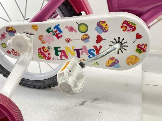 bicicleta criança fantasy rosa