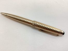 boligrafo alta gama montblanc geometry solitaire champagne gold