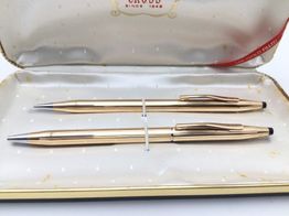 boligrafo cross conjunto boligrafo + portaminas ba&ntilde;o 14 kilates