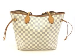bolsos de marca louis vuitton neverfull mm white canvas 32cm x 29cm x 16.5cm