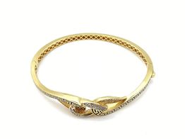 brazalete oro 18k con circonita 