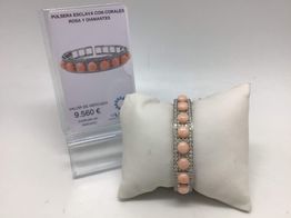 brazalete oro 18k con diamante 