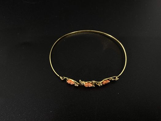 brazalete oro 18k con circonita 