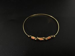 brazalete oro 18k con circonita 
