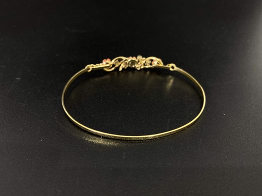 brazalete oro 18k con circonita 