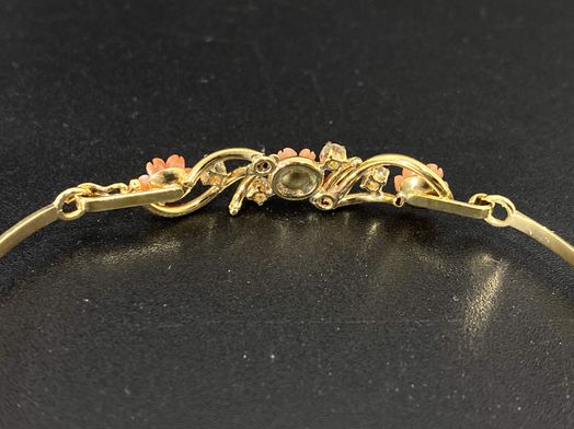 brazalete oro 18k con circonita 