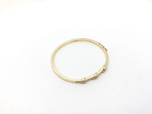 brazalete oro 18k con circonita 
