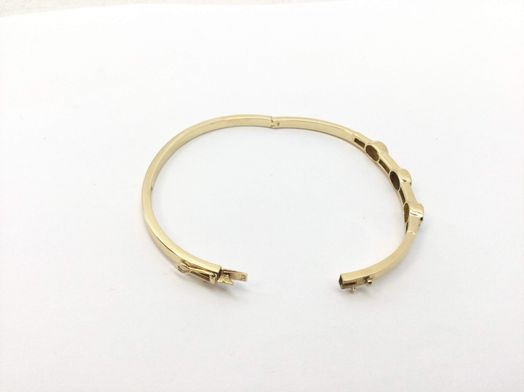 brazalete oro 18k con circonita 