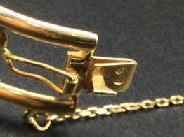 brazalete oro 18k con circonita 