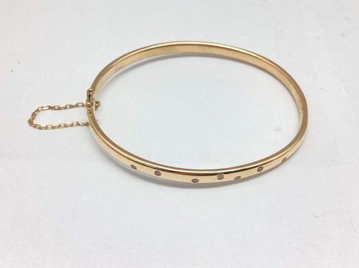 bracelete ouro 18k com pedra con diamante 