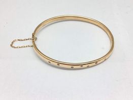 brazalete oro 18k con diamante 