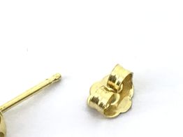 brincos ouro 18k com pedra con diamante de laboratorio 