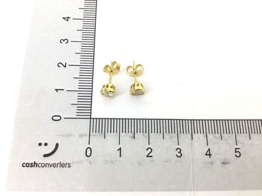 brincos ouro 18k com pedra con diamante de laboratorio 