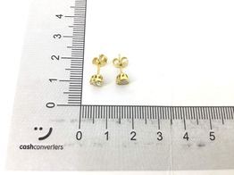 brincos ouro 18k com pedra con diamante de laboratorio 