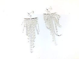 brincos prata 925mm com pedra con circonita 