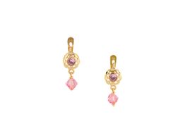 brincos ouro 18k com pedra con circonita 