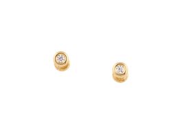 brincos ouro 18k com pedra 