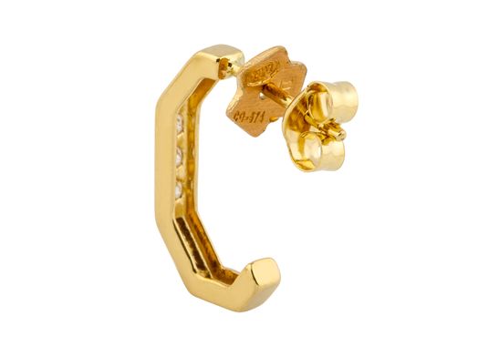 brincos ouro 18k com pedra con circonita 