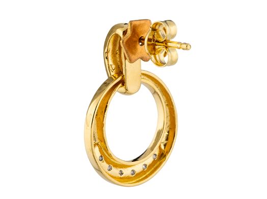 brincos ouro 18k com pedra con circonita 