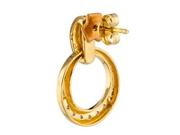 brincos ouro 18k com pedra con circonita 