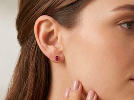 brincos ouro 18k com pedra con circonita 