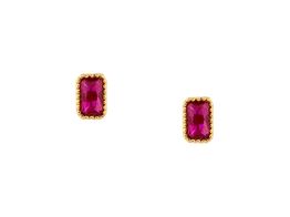 brincos ouro 18k com pedra con circonita 