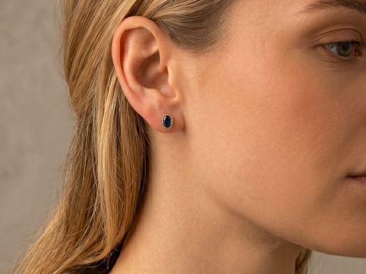 brincos ouro 18k com pedra con circonita 