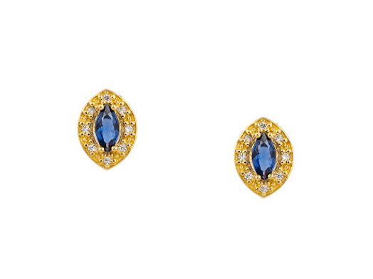 brincos ouro 18k com pedra con circonita 