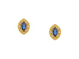 brincos ouro 18k com pedra con circonita 