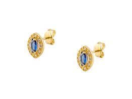 brincos ouro 18k com pedra con circonita 