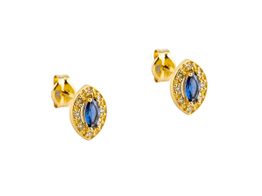 brincos ouro 18k com pedra con circonita 