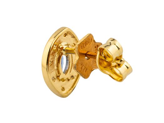 brincos ouro 18k com pedra con circonita 