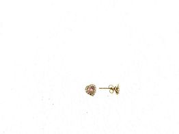 pendientes oro 18k con circonita 