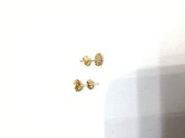 brincos ouro 18k com pedra con circonita 