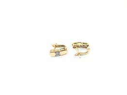 brincos ouro 19k com pedra 
