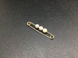 broche oro 18k con circonita 