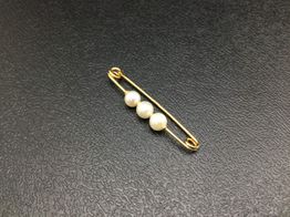 broche oro 18k con circonita 