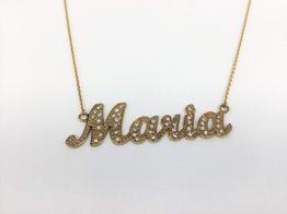 cadena oro 9k con circonita 22cm 