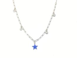 cadena plata 925mm con circonita 19 2.5cm 