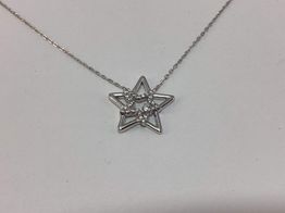 cadena plata 925mm con circonita 19 2.5cm 